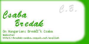 csaba bredak business card